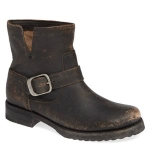 FRYE Women Size 8.5 Veronica Bootie - Distressed Black/Brown